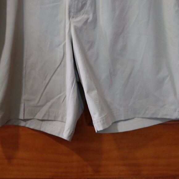 Nicklaus Mens Gray Khaki Flat Front Shorts 40 - Picture 3 of 8
